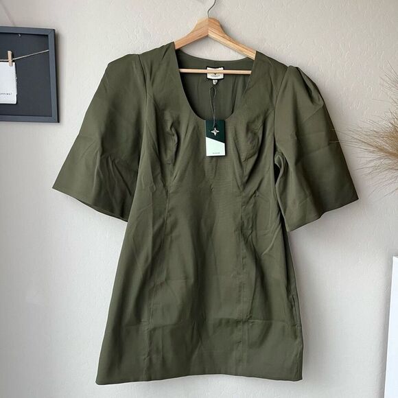 NEW Tuckernuck Dress Olive Green Ariella Mini Dress Size XL - Picture 3 of 9